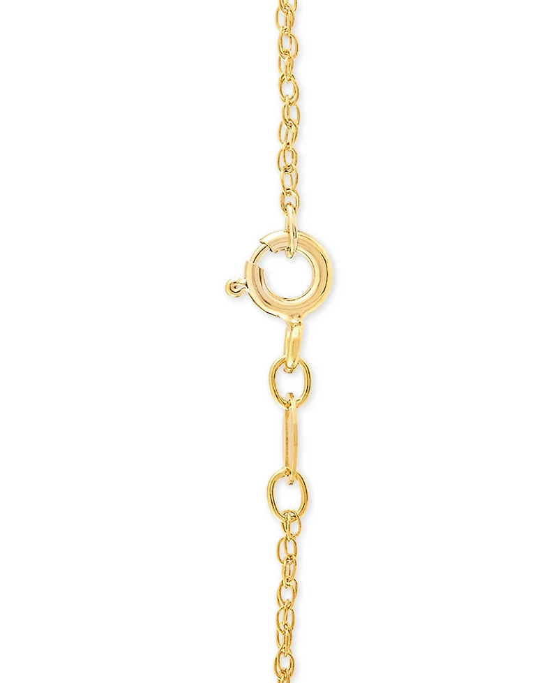 Mother of Pearl (8mm) Cameo Heart 18" Pendant Necklace in 18k Rose Gold over Sterling Silver