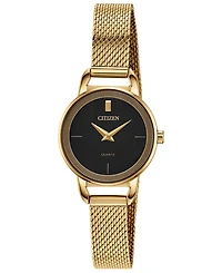 Citizen Women's Quartz Gold-Tone Stainless Steel Mesh Bracelet Watch 26mm