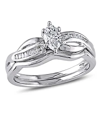 Certified Diamond (1/2 ct. t.w.) Marquise-Shape Bridal Set 14k White Gold