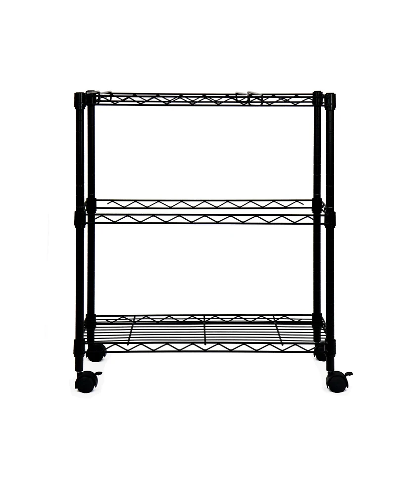 Oceanstar Portable 2-Tier Metal Rolling File Cart