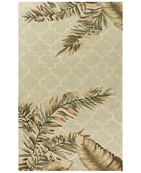 Kas Sparta Tropical Mosaic 3153 Sage 5'3" x 8'3" Area Rug