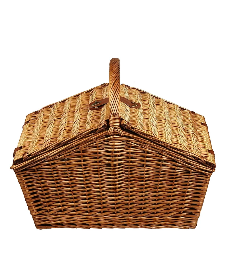 Picnic at Ascot Hunstman English Style Willow Picnic, Coffee Basket for 4