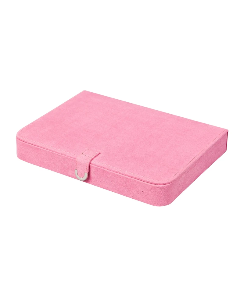 Mele & Co. Cameron Plush Fabric Jewelry Box with Thirty-Five Sections