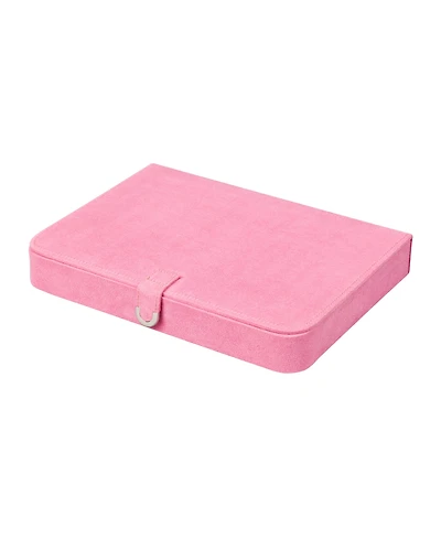 Mele & Co. Cameron Plush Fabric Jewelry Box with Thirty-Five Sections