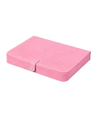 Mele & Co. Cameron Plush Fabric Jewelry Box with Thirty-Five Sections