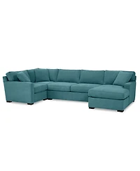 Radley -Pc. Fabric Chaise Sectional Sofa with Corner Piece