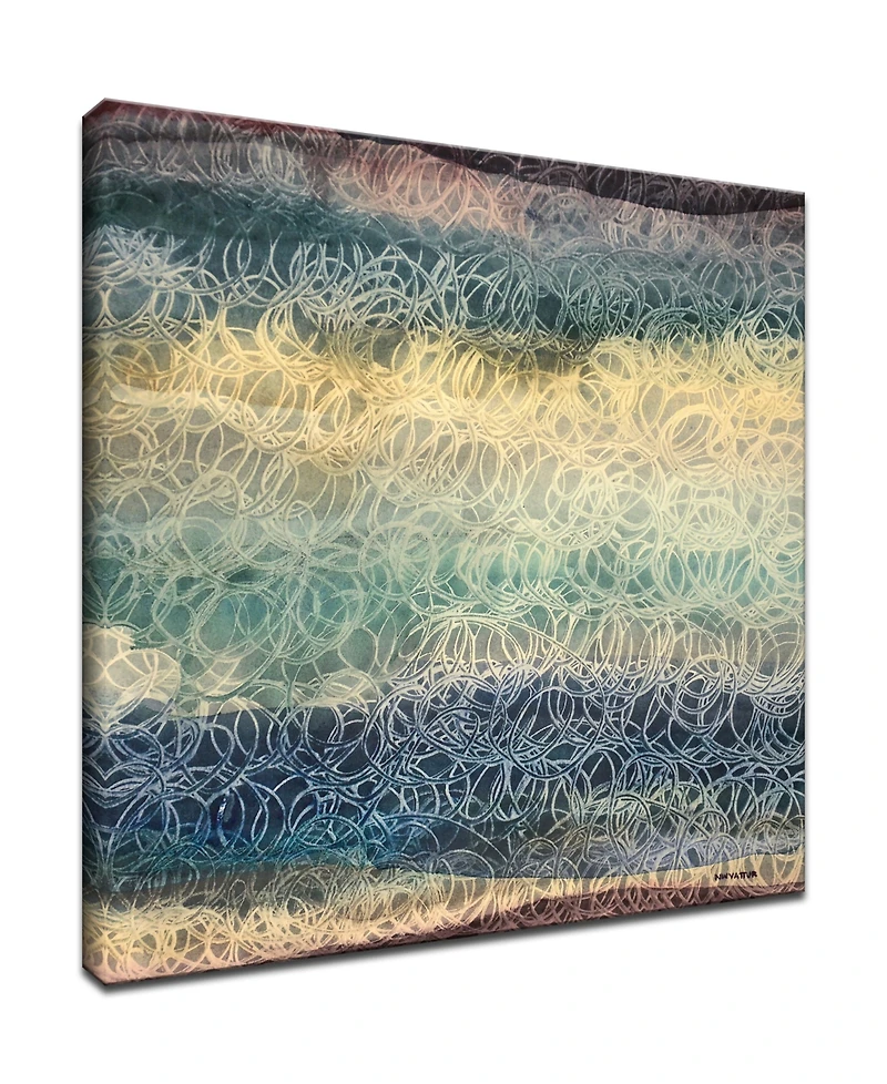 Ready2HangArt 'Ocean Tide' Abstract Canvas Wall Art - 20" x 20"