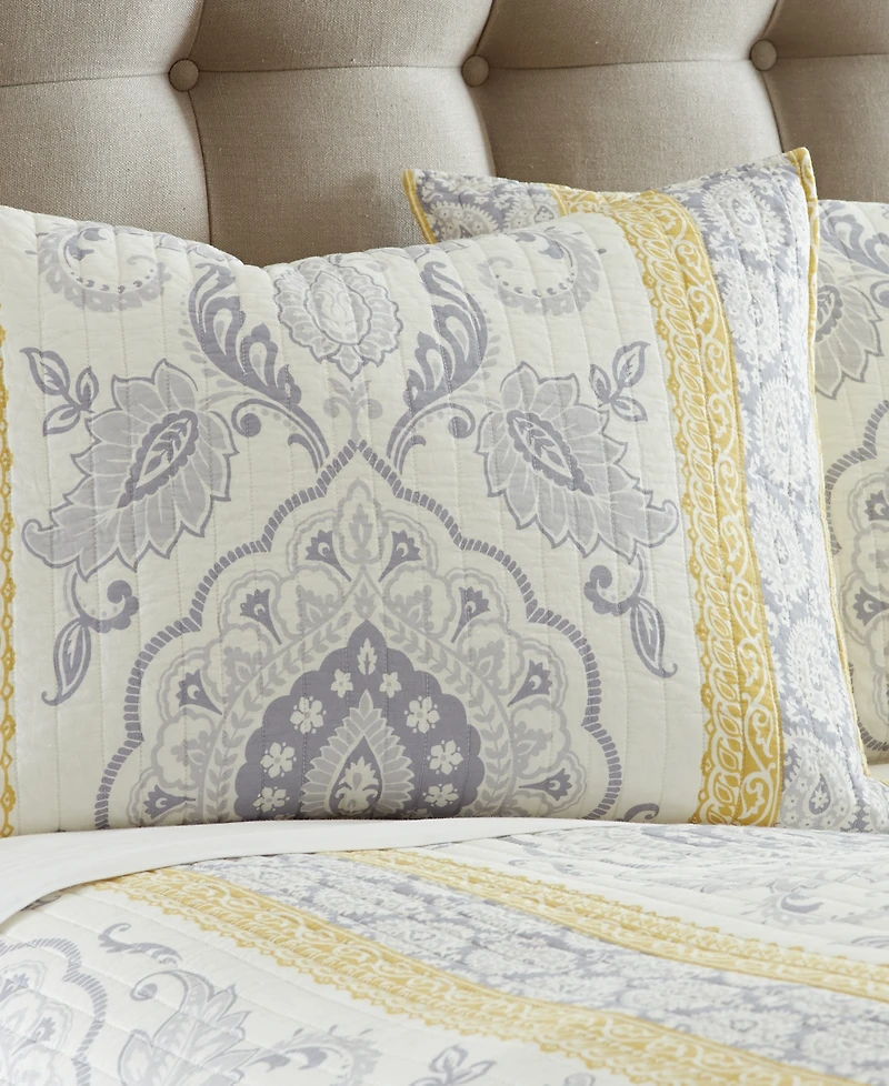 Levtex St. Claire Damask Reversible 3-Pc. Quilt Set