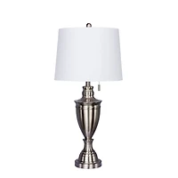 Fangio Lighting's 1587BS 31" Classic Urn Brushed Steel Table Lamp