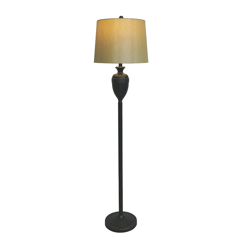 Fangio Lighting's 1591BZ 61" Metal Decorative Urn Floor Lamp