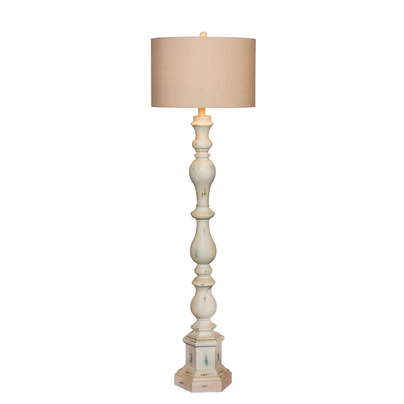 Fangio Lighting's 6259 63" Totemic Antique Resin Floor Lamp