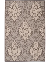 Safavieh Courtyard CY2714 Chocolate and Natural 5'3" x 7'7" Outdoor Area Rug