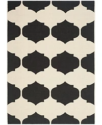 Safavieh Courtyard CY6162 Beige and Black 5'3" x 7'7" Sisal Weave Outdoor Area Rug
