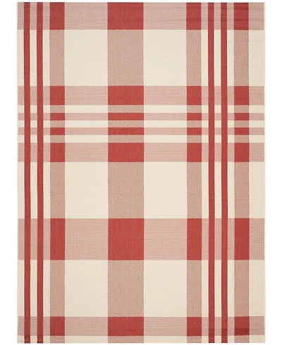 Safavieh Courtyard CY6201 Red and Bone 8' x 11' Sisal Weave Outdoor Area Rug