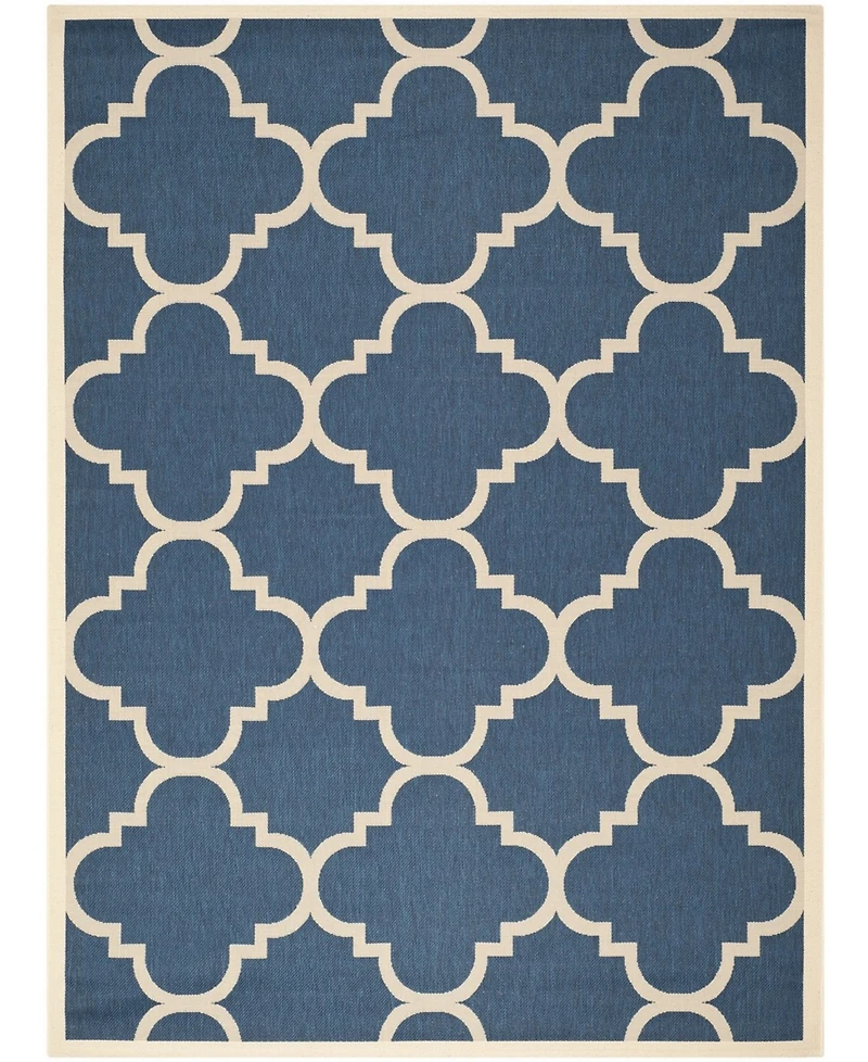 Safavieh Courtyard CY6243 Navy and Beige 8' x 11' Sisal Weave Outdoor Area Rug
