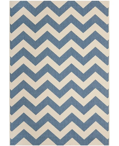 Safavieh Courtyard CY6244 Blue and Beige 5'3" x 7'7" Sisal Weave Outdoor Area Rug