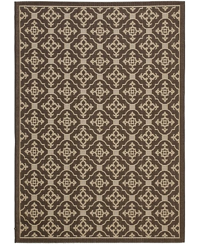 Safavieh Courtyard CY6564 Chocolate and Cream 5'3" x 7'7" Outdoor Area Rug