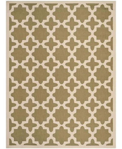 Safavieh Courtyard CY6913 Green and Beige 8' x 11' Sisal Weave Outdoor Area Rug