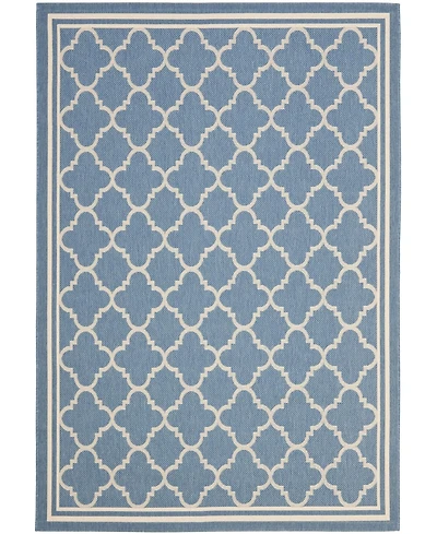Safavieh Courtyard CY6918 Blue and Beige 5'3" x 7'7" Sisal Weave Outdoor Area Rug