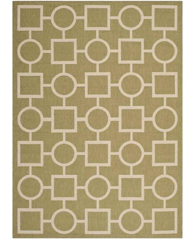 Safavieh Courtyard CY6925 Green and Beige 5'3" x 7'7" Sisal Weave Outdoor Area Rug