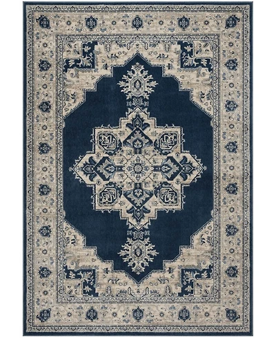 Safavieh Brentwood BNT865 Navy and Creme 5'3" x 7'6" Area Rug