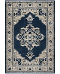 Safavieh Brentwood BNT865 Navy and Creme 5'3" x 7'6" Area Rug