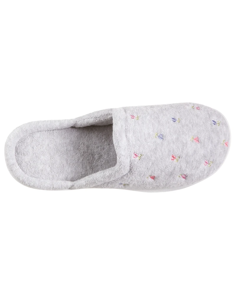 Isotoner Signature Women's Secret Sole Embroidered Clog Slippers