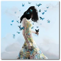 Courtside Market Don't Forget Me Gallery-Wrapped Canvas Wall Art - 16" x 16"