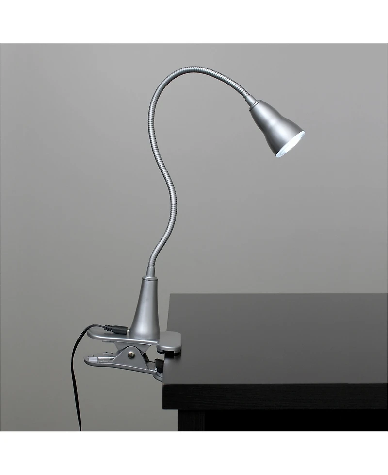 Simple Designs 1W Led Gooseneck Clip Light Desk Lamp