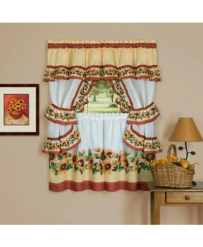 Achim Black Eyed Susan Cottage Window Curtain Sets