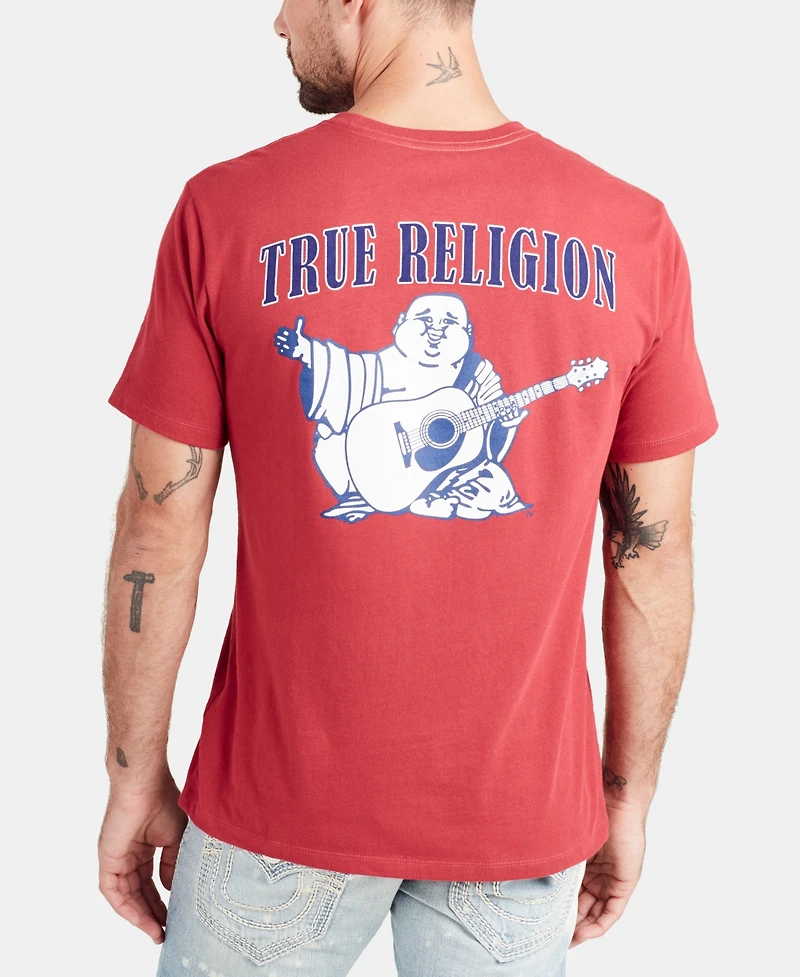 True Religion Men's Buddha Logo Crewneck Short Sleeve T-shirt