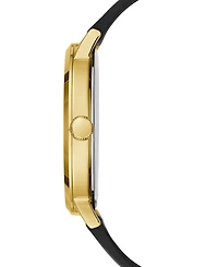 Guess Men's Supernova Diamond-Accent Black Silicone Strap Watch 44mm