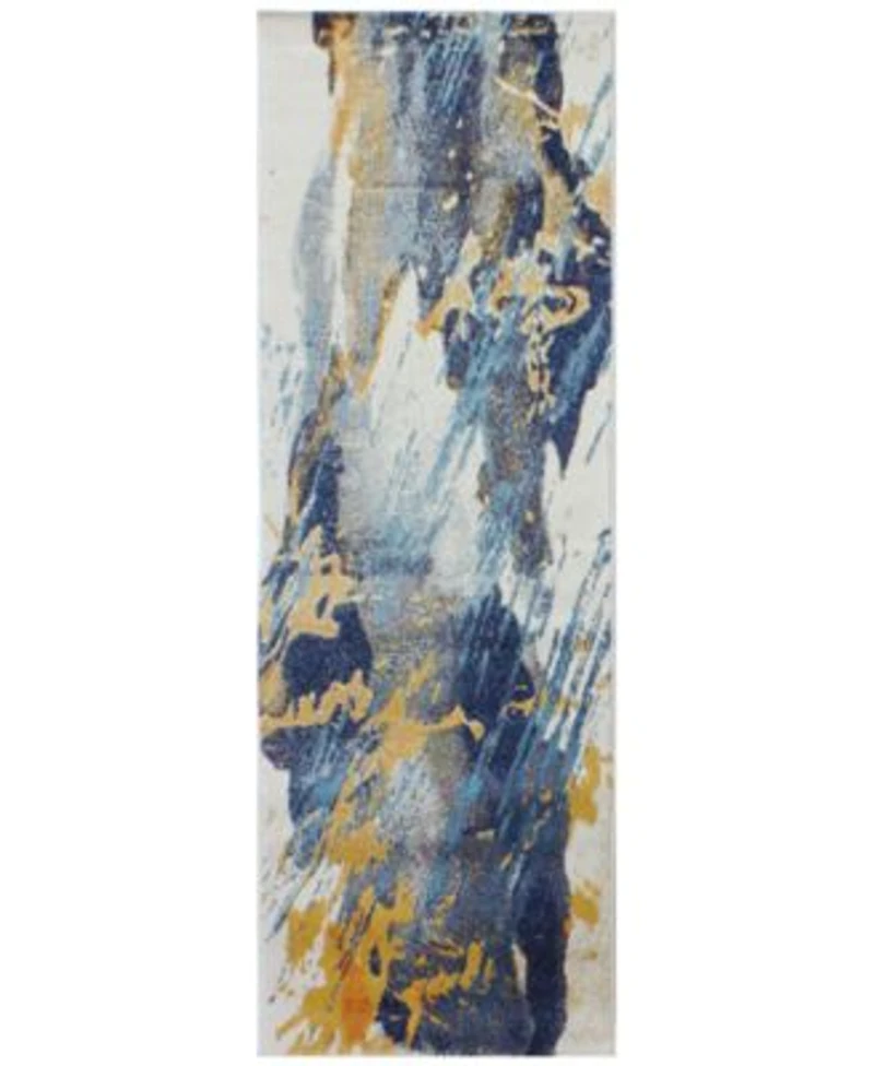 Bashian Medley 5341a Ivory Blue Area Rug