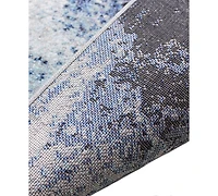 Bashian Medley 5570A Ivory/Blue 2'6" x 8' Runner Area Rug