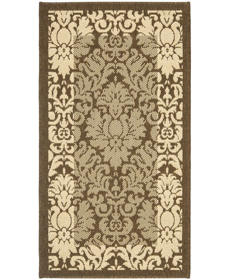 Safavieh Courtyard CY2727 Brown and Natural 5'3" x 7'7" Outdoor Area Rug