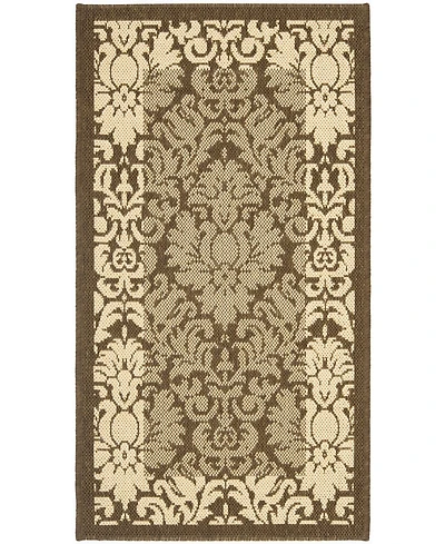 Safavieh Courtyard CY2727 Brown and Natural 5'3" x 7'7" Outdoor Area Rug