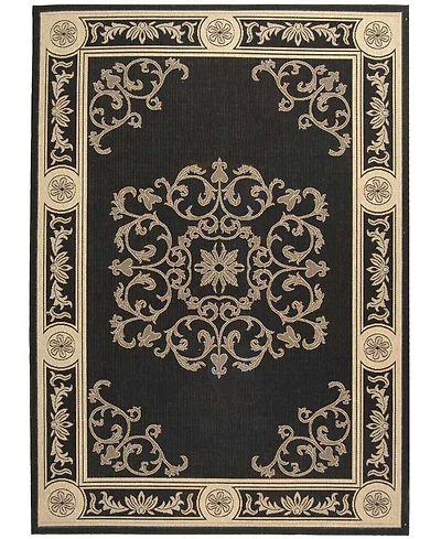 Safavieh Courtyard CY2914 Black and Sand 8' x 11' Outdoor Area Rug