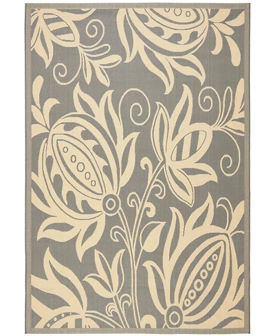 Safavieh Courtyard CY2961 Gray and Natural 5'3" x 7'7" Sisal Weave Outdoor Area Rug