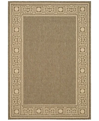Safavieh Courtyard CY5143 Dark Beige and Beige 5'3" x 7'7" Outdoor Area Rug