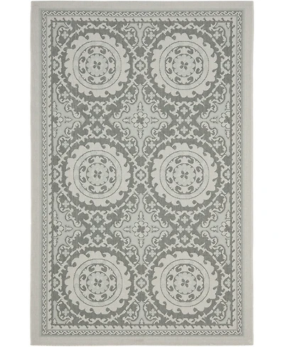 Safavieh Courtyard CY7059 Light Gray and Anthracite 8' x 11' Outdoor Area Rug