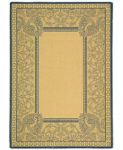Safavieh Courtyard CY2965 Natural and Blue 8' x 11' Outdoor Area Rug