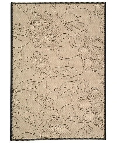 Safavieh Courtyard CY2726 Sand and Black 8' x 11' Outdoor Area Rug