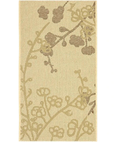 Safavieh Courtyard CY4038 Natural and Olive 5'3" x 7'7" Outdoor Area Rug