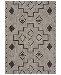 Safavieh Courtyard CY8533 Gray and Black 5'3" x 7'7" Outdoor Area Rug
