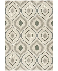 Safavieh Florida Shag SG461 Cream and Light Blue 5'3" x 7'6" Area Rug