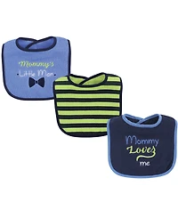 Luvable Friends Boys Cotton Drooler Bibs with Fiber Filling