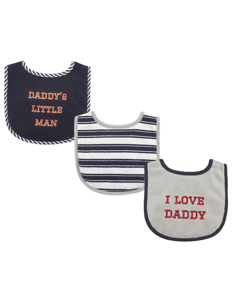 Luvable Friends Boys Cotton Drooler Bibs with Fiber Filling