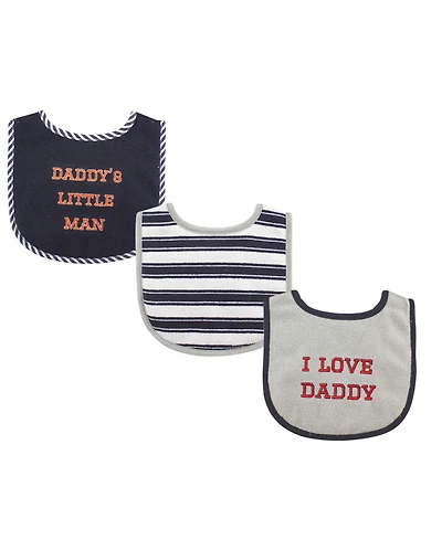 Luvable Friends Boys Cotton Drooler Bibs with Fiber Filling
