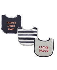 Luvable Friends Boys Cotton Drooler Bibs with Fiber Filling