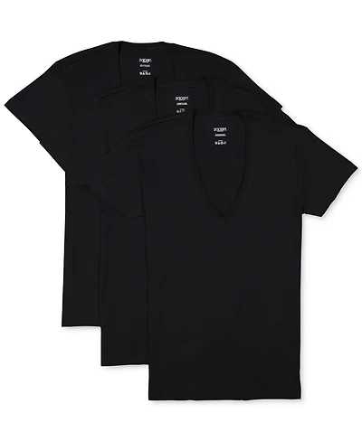 2(x)ist Men's Slim-Fit Deep V-Neck 3 Pack Undershirt